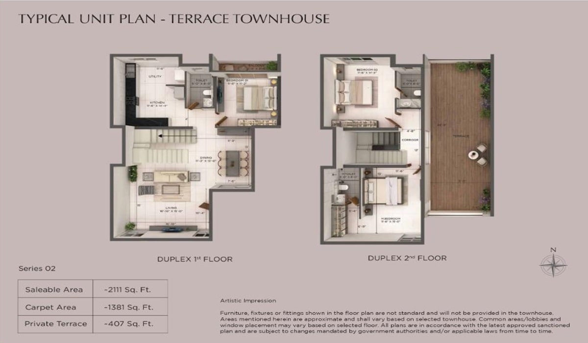 Provident Deansgate 3BHK Comfort Floor Plan