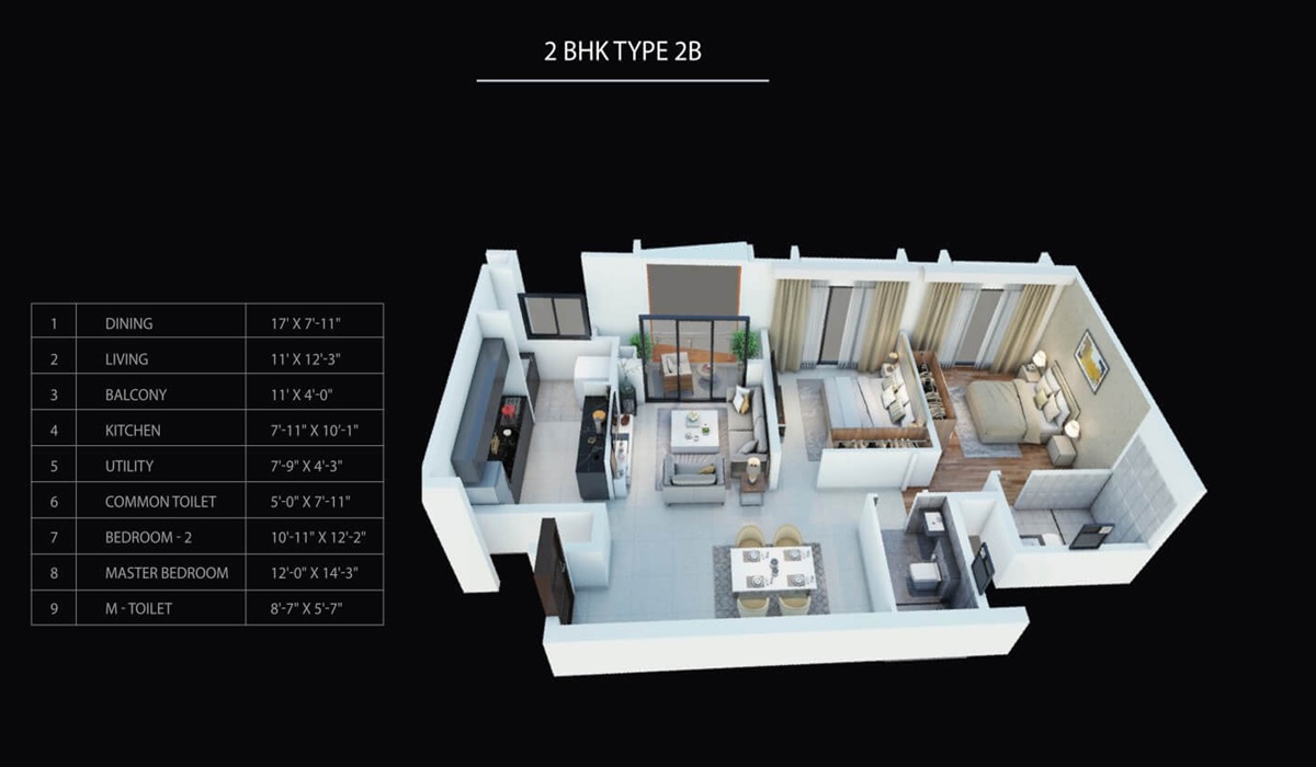 Purva Atmosphere 2,3,4 BHK apartments in Thanisandra Bangalore Floor Plan