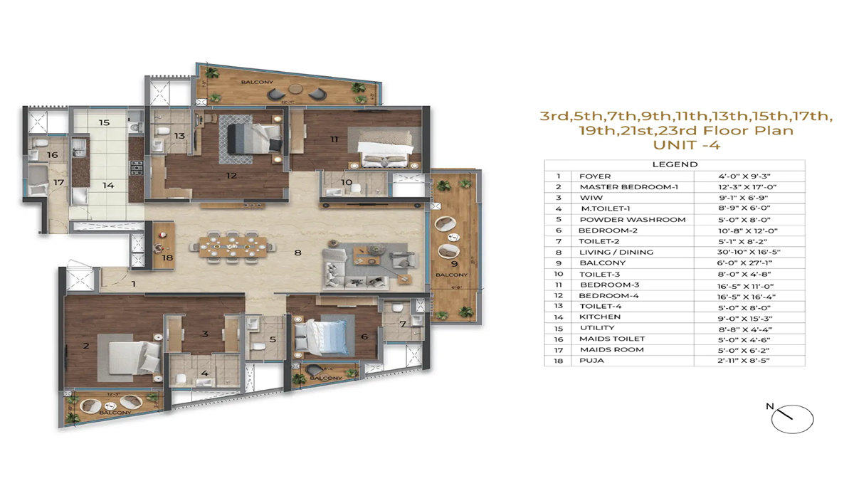 Purva Orient Grand – LalBagh Main Rd, Bangalore Floor Plan