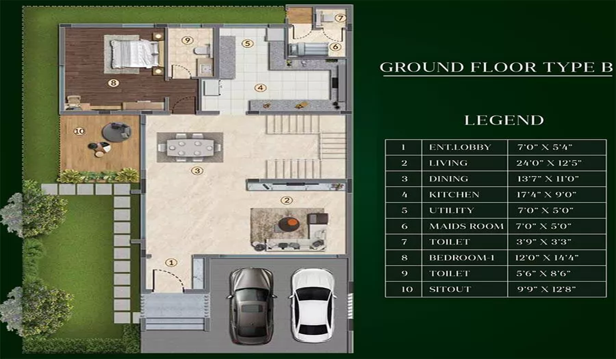 Purva Sparkling Springs villas Bannerghatta Road, Bangalore Floor Plan